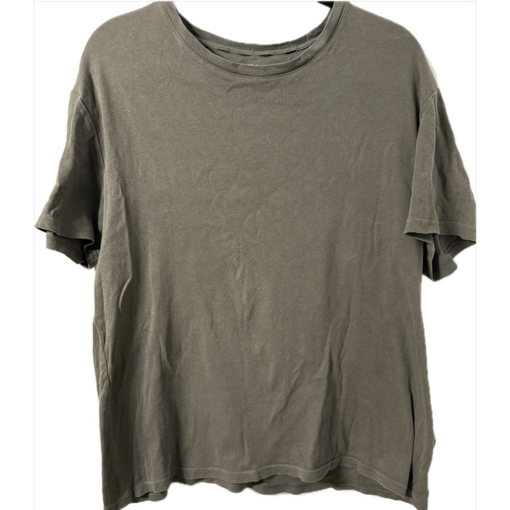 INC International Concepts Olive Short Sleeve Tee